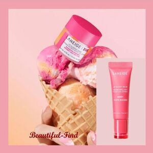 LANEIGE NIB Lip Sleeping Mask Baskin Robbins Rainbow Sherbet & Glowy Balm Berry